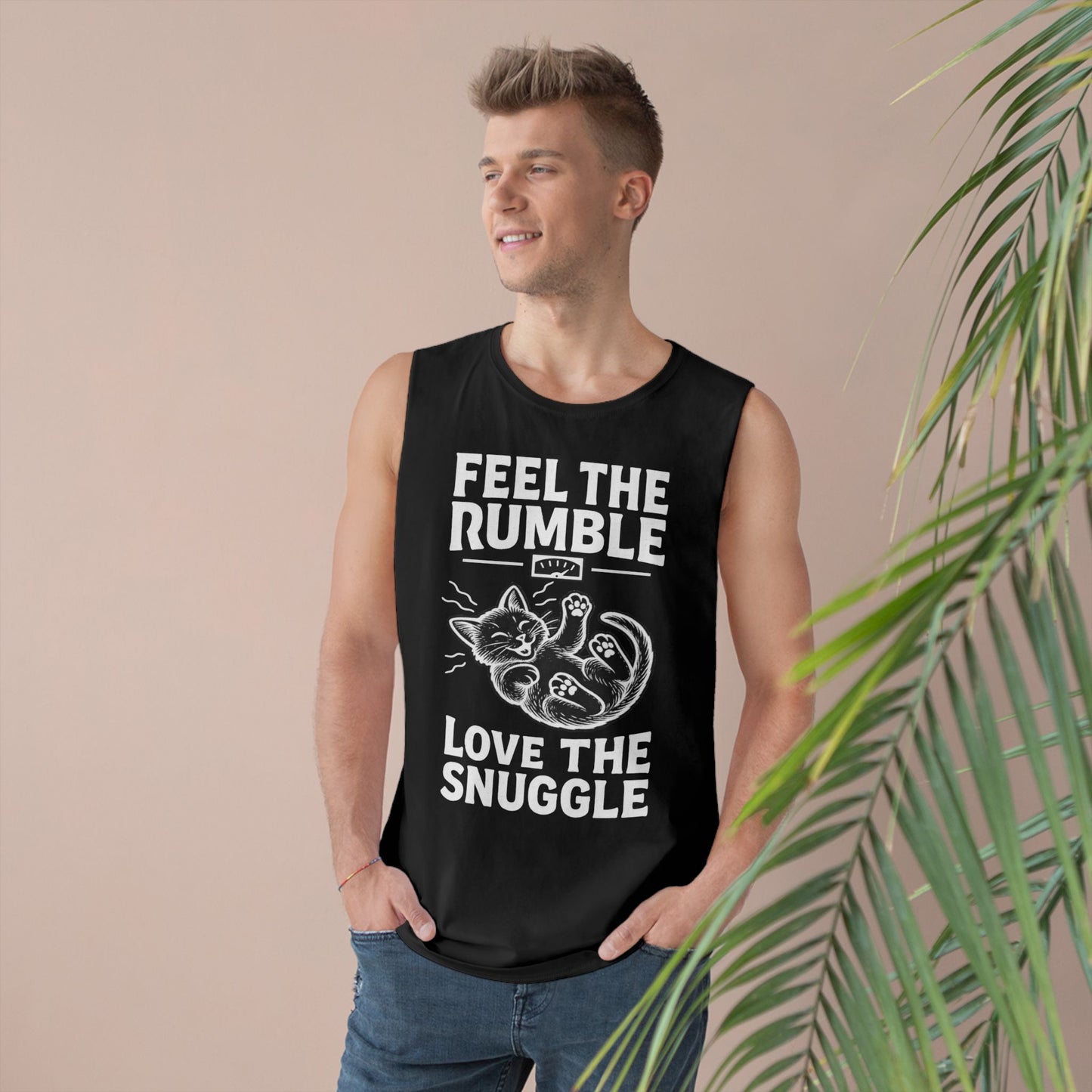 Feel the Rumble, Love the Snuggle - Vintage-Cut Muscle Tank Top