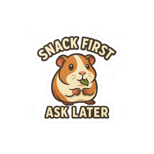 Snack First, Ask Later – Gerbil Vinyl Sticker
