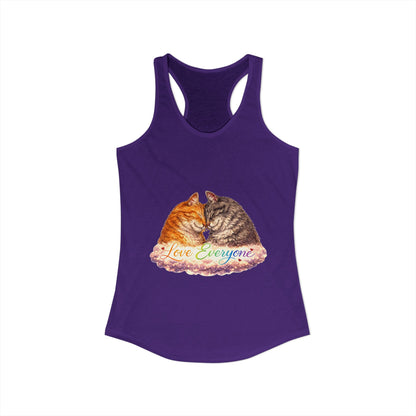 Love Everyone – Cat Pride Women’s Racerback Tank Top