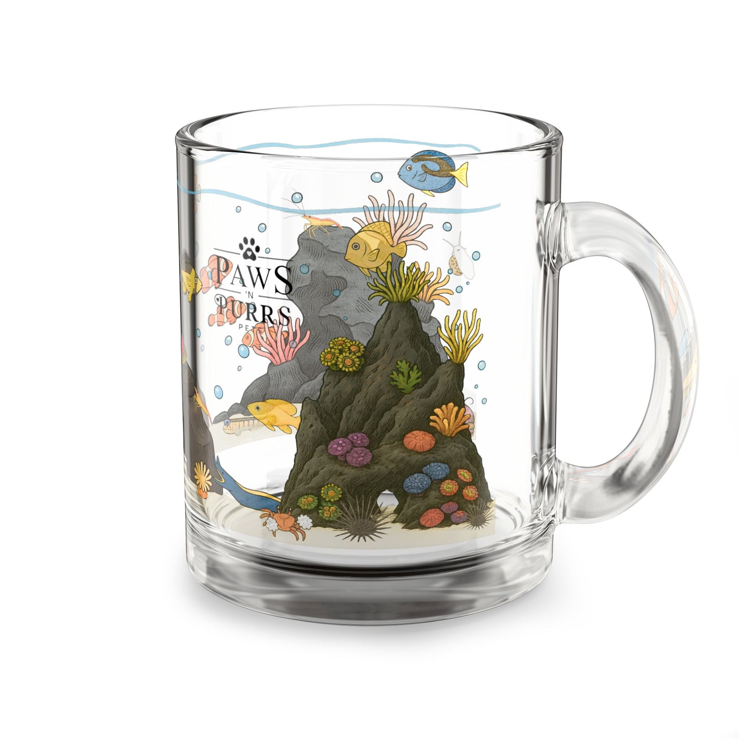 Saltwater Aquarium Fishtank - 10oz Glass Mug