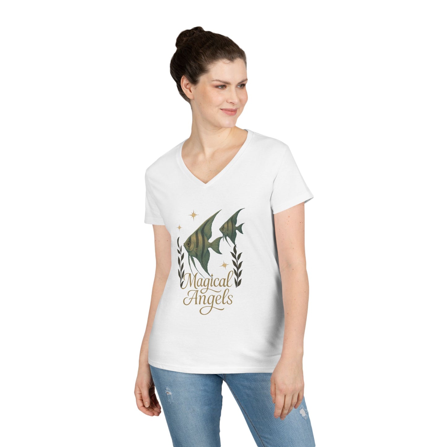 Magical Angels - Women's V-Neck T-Shirt