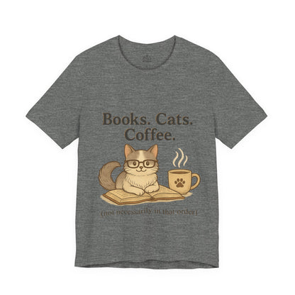 Books. Cats. Coffee. – Soft Unisex T-Shirt