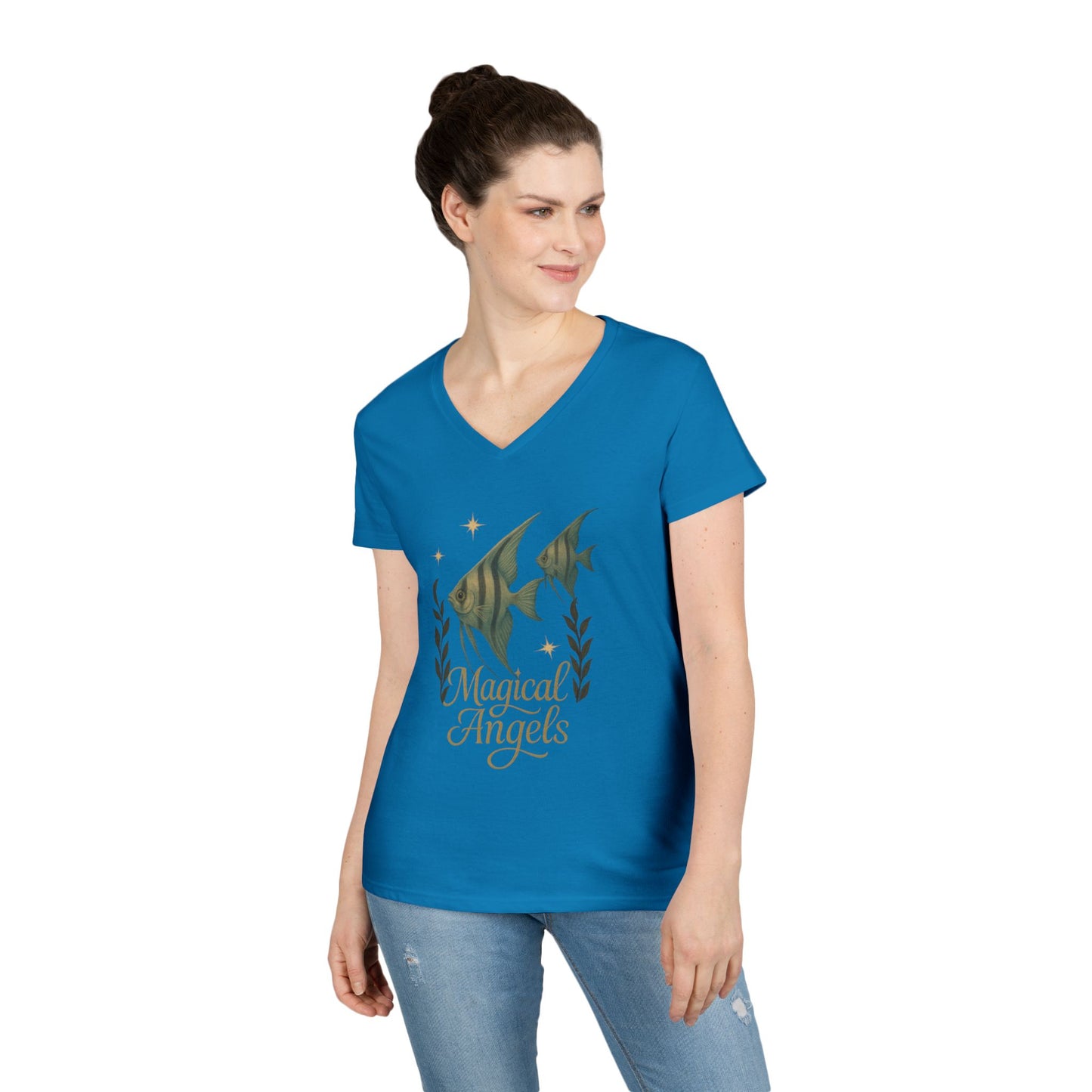 Magical Angels - Women's V-Neck T-Shirt