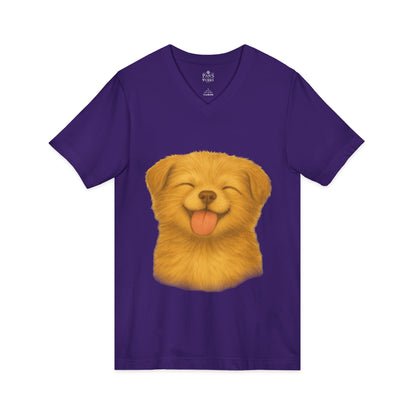 Puppy Lick - V-Neck Unisex T-Shirt