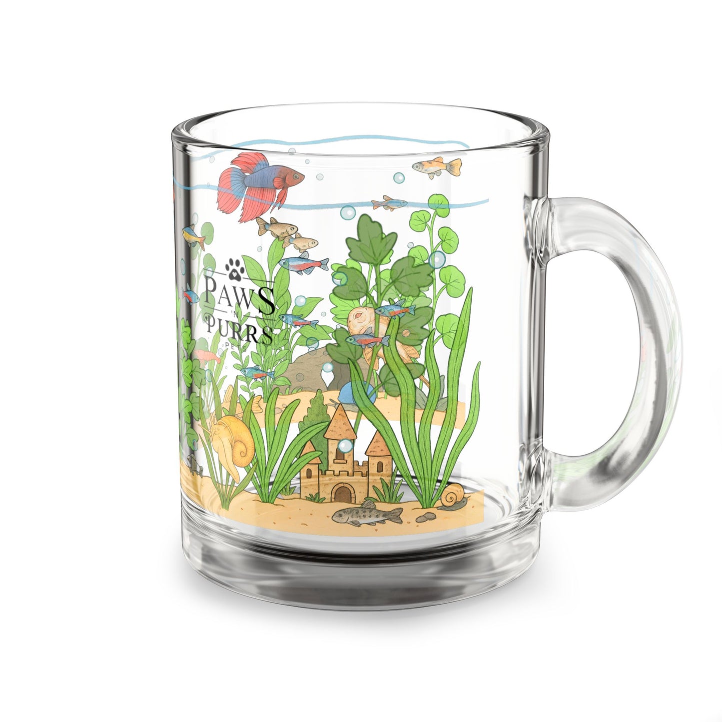 Freshwater Aquarium Fishtank - 10oz Glass Mug