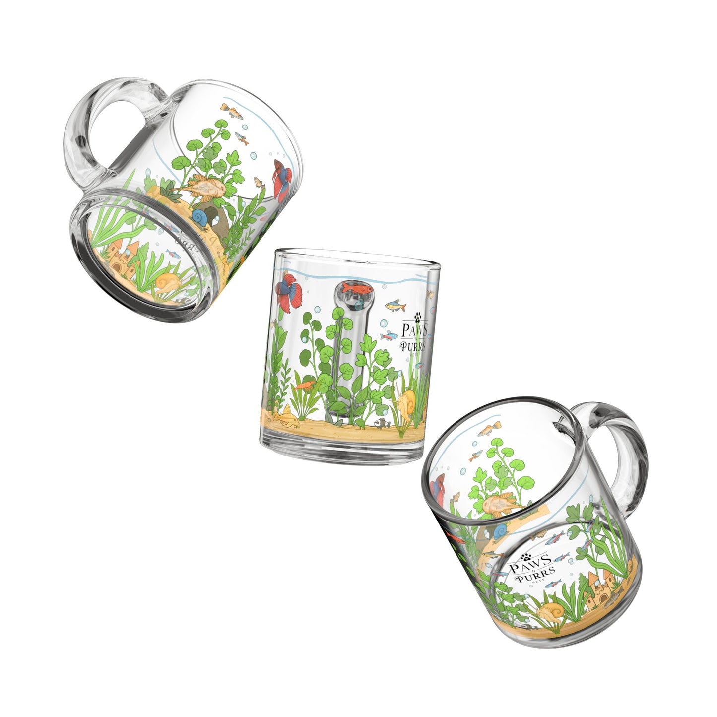 Freshwater Aquarium Fishtank - 10oz Glass Mug