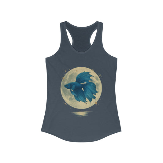 Full Moon Blue Betta – Women’s Racerback Tank Top