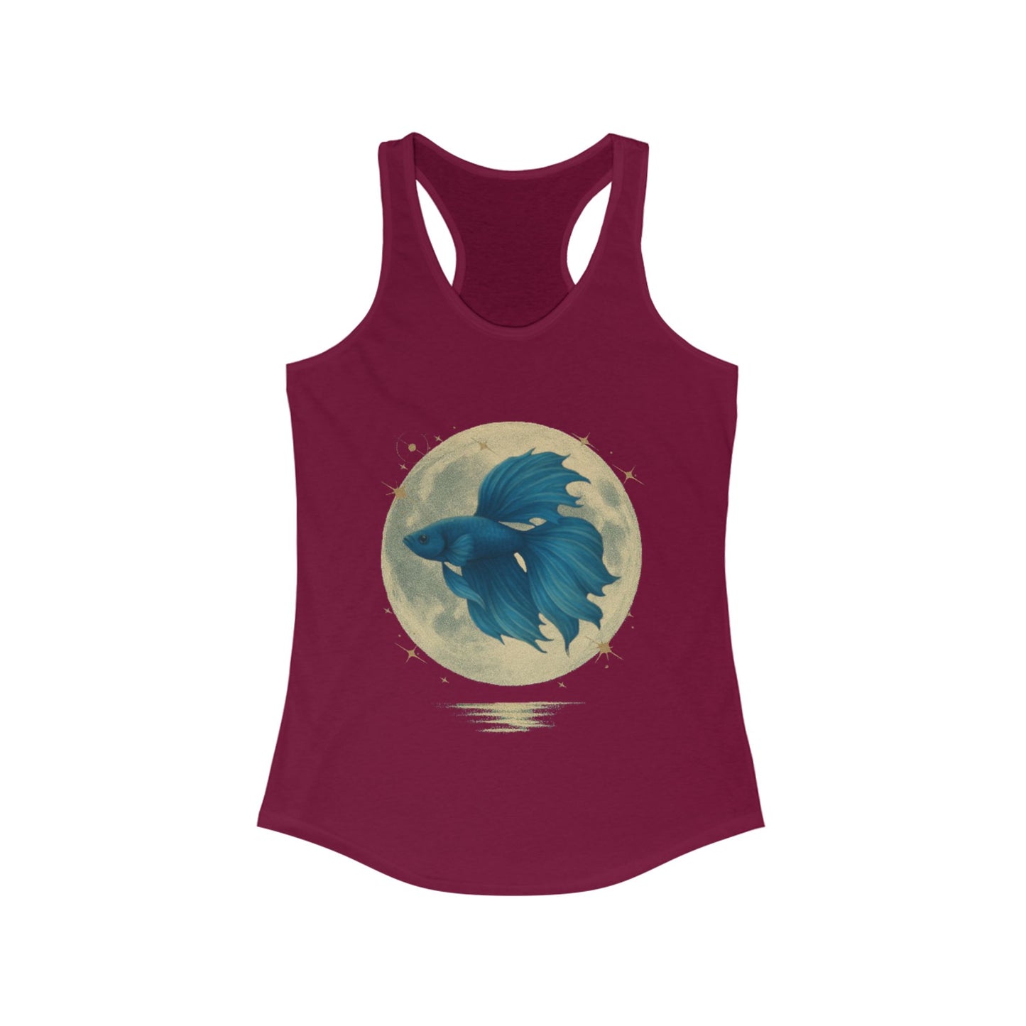 Full Moon Blue Betta – Women’s Racerback Tank Top