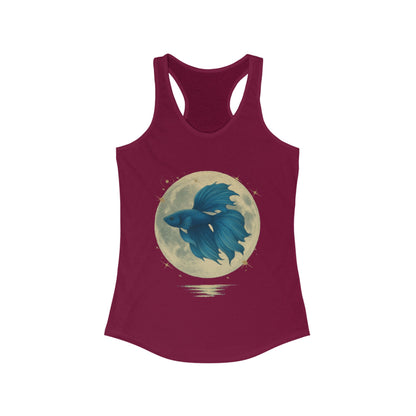 Full Moon Blue Betta – Women’s Racerback Tank Top