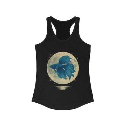 Full Moon Blue Betta – Women’s Racerback Tank Top