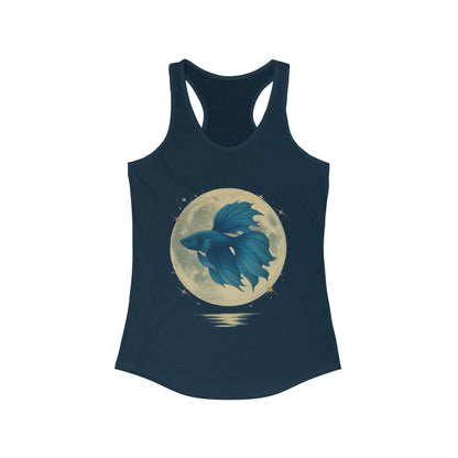 Full Moon Blue Betta – Women’s Racerback Tank Top