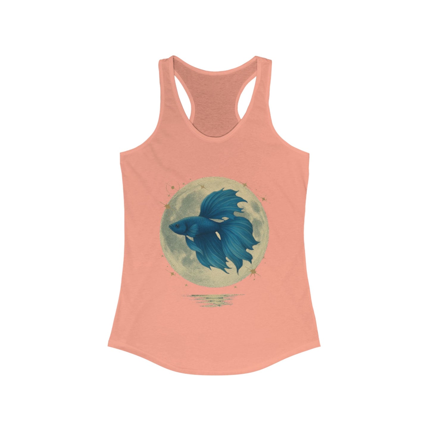 Full Moon Blue Betta – Women’s Racerback Tank Top