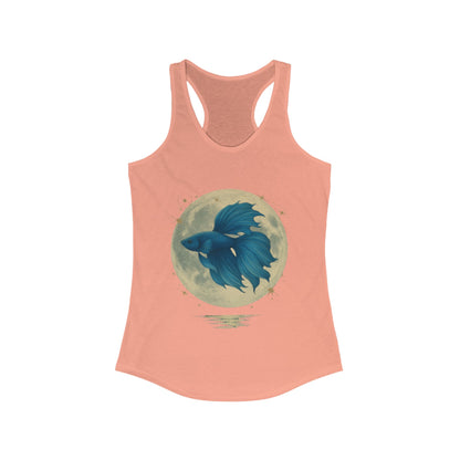 Full Moon Blue Betta – Women’s Racerback Tank Top