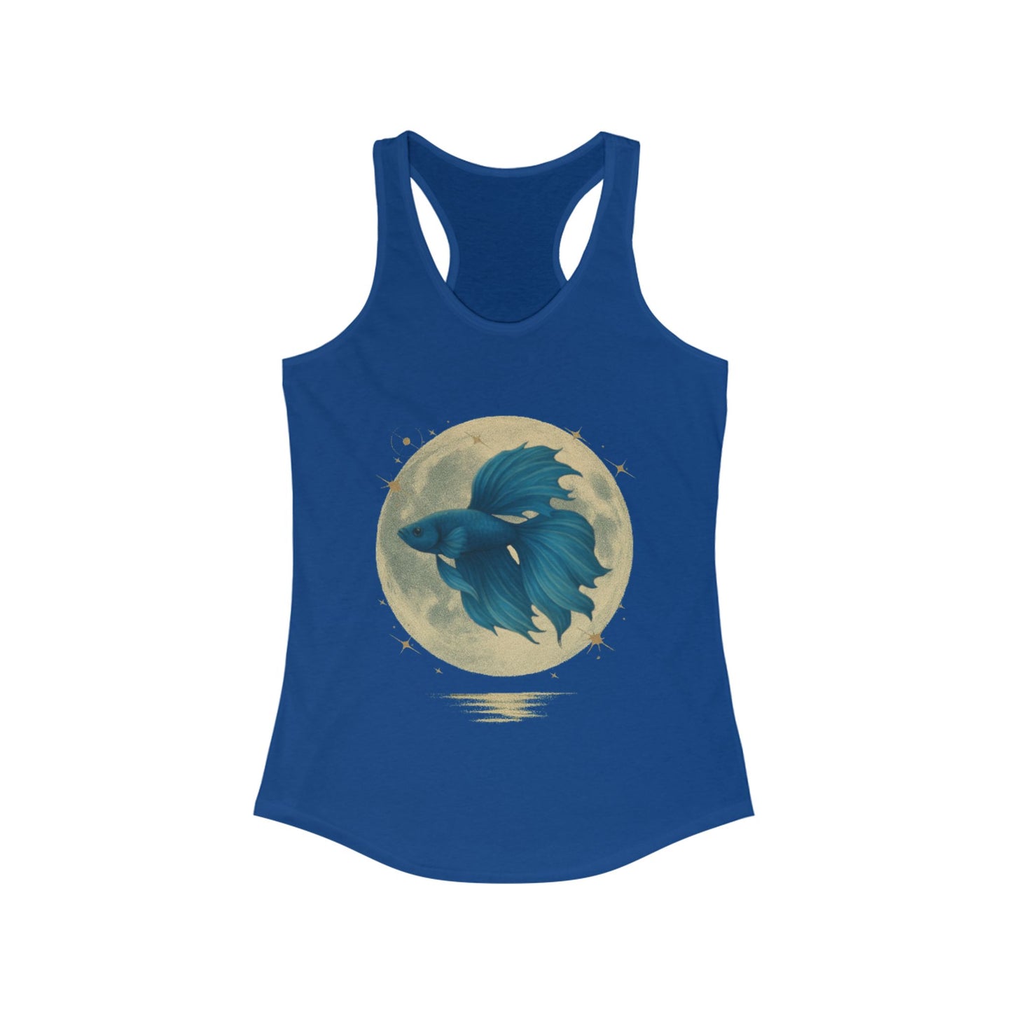 Full Moon Blue Betta – Women’s Racerback Tank Top