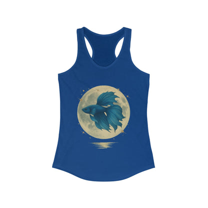 Full Moon Blue Betta – Women’s Racerback Tank Top