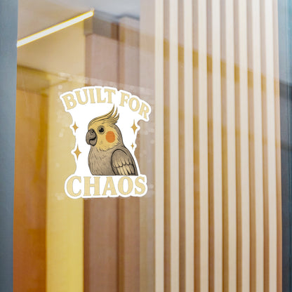 Built for Chaos - Cockatiel Bird Vinyl Sticker