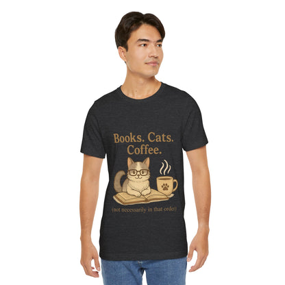 Books. Cats. Coffee. – Soft Unisex T-Shirt