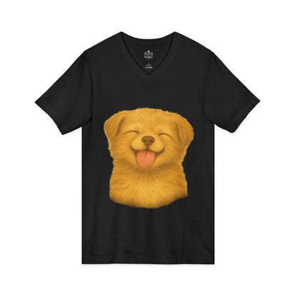 Puppy Lick - V-Neck Unisex T-Shirt