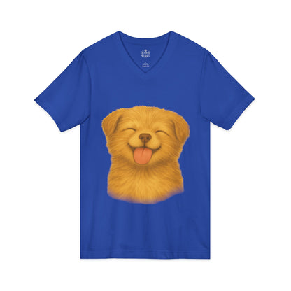 Puppy Lick - V-Neck Unisex T-Shirt