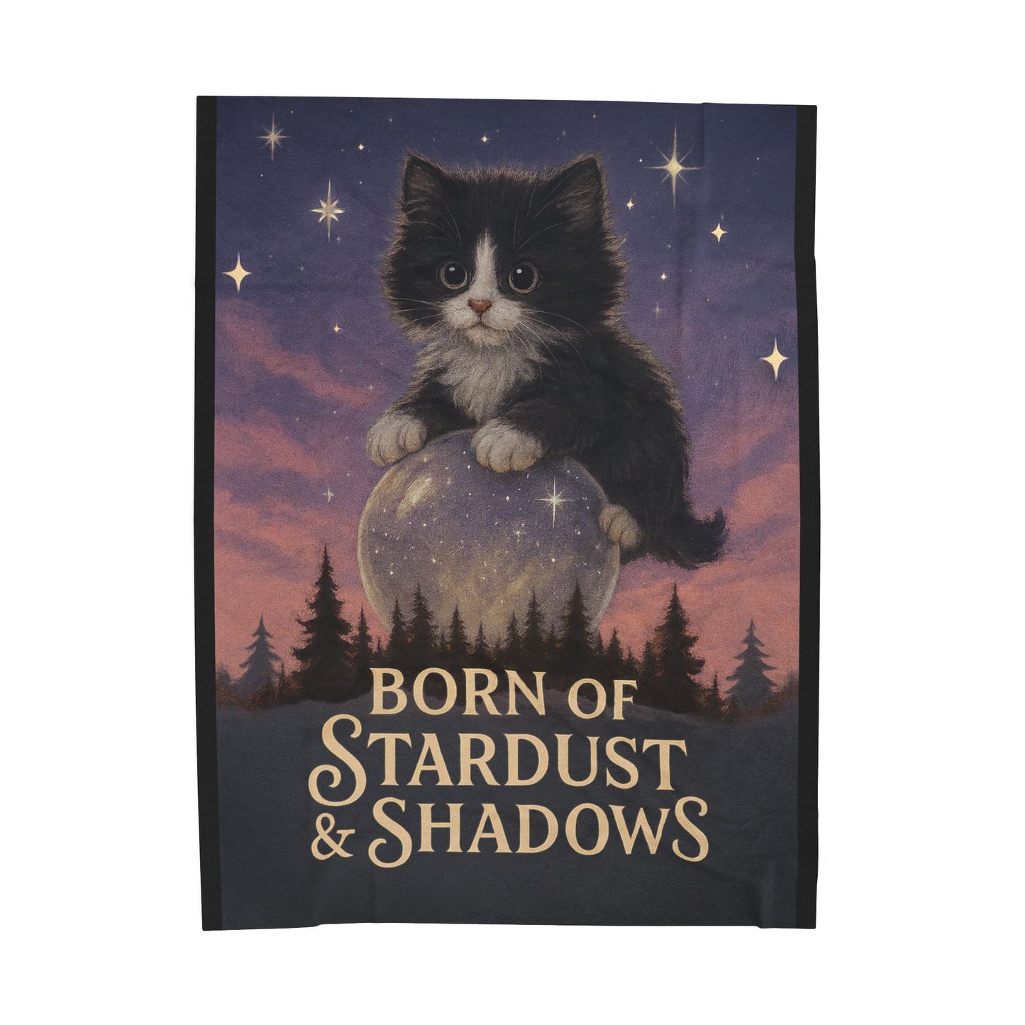Personalized Image: Born of Stardust & Shadows - Velveteen Blanket