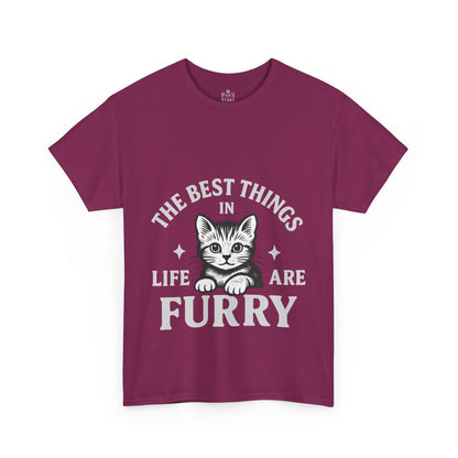 The Best Things in Life are Furry - Classic Cat Unisex T-Shirt