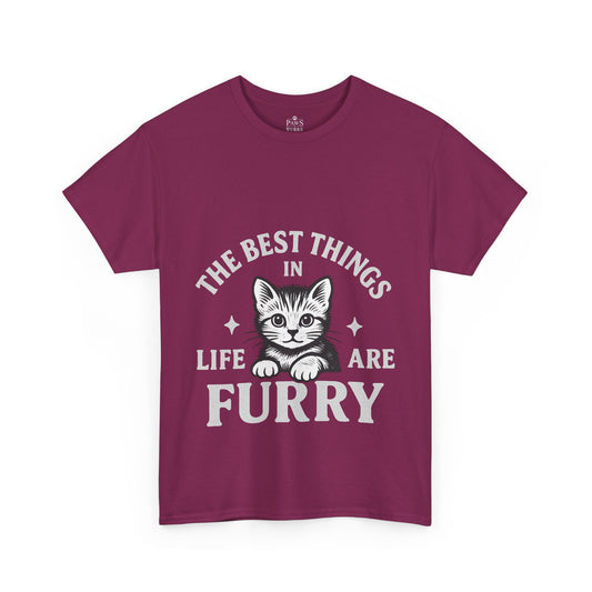 The Best Things in Life are Furry - Classic Cat Unisex T-Shirt