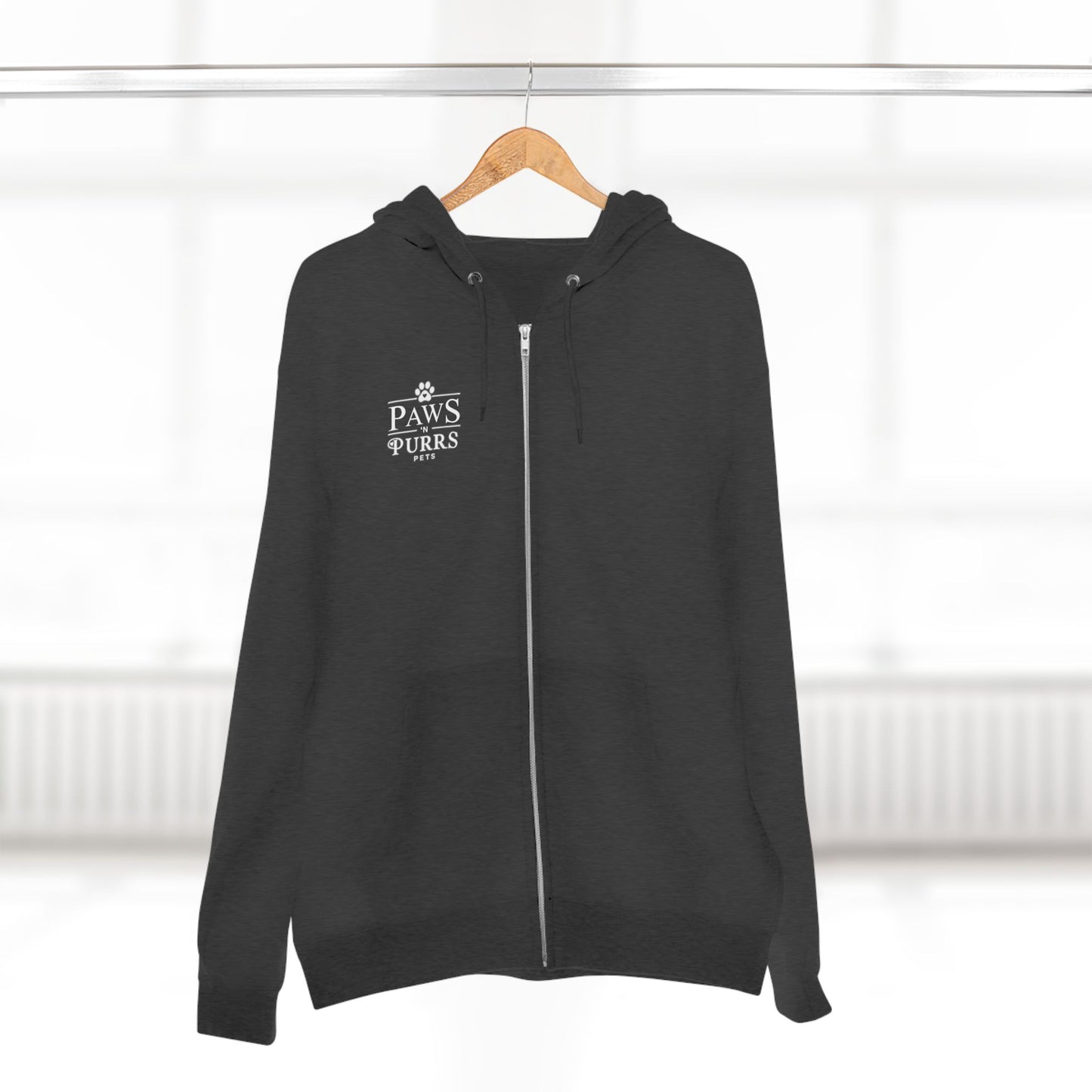 Purr More, Worry Less – Cozy Cat Lover’s Zip Hoodie