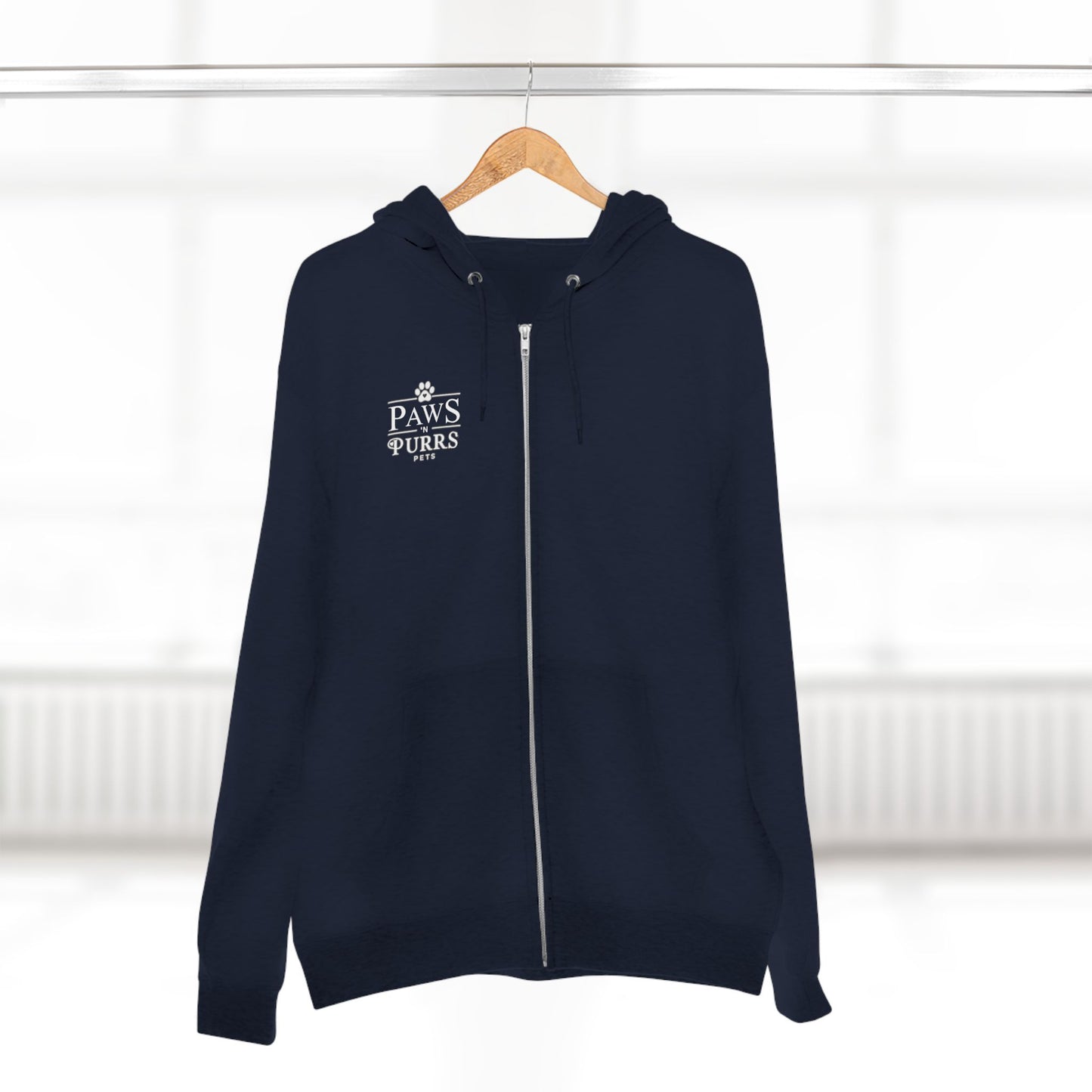 Purr More, Worry Less – Cozy Cat Lover’s Zip Hoodie