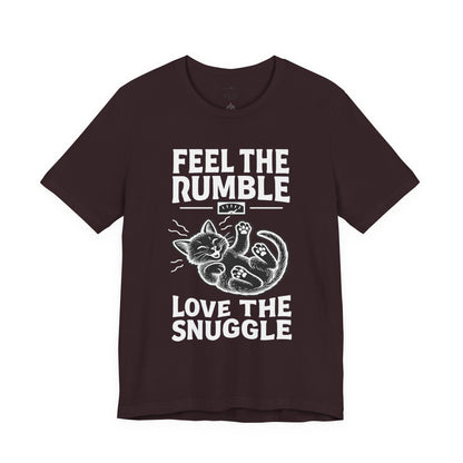 Feel the Rumble, Love the Snuggle – Cat Soft Unisex T-Shirt