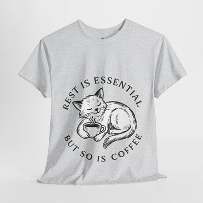 Rest Is Essential Coffee Cat - Classic Unisex T-Shirt