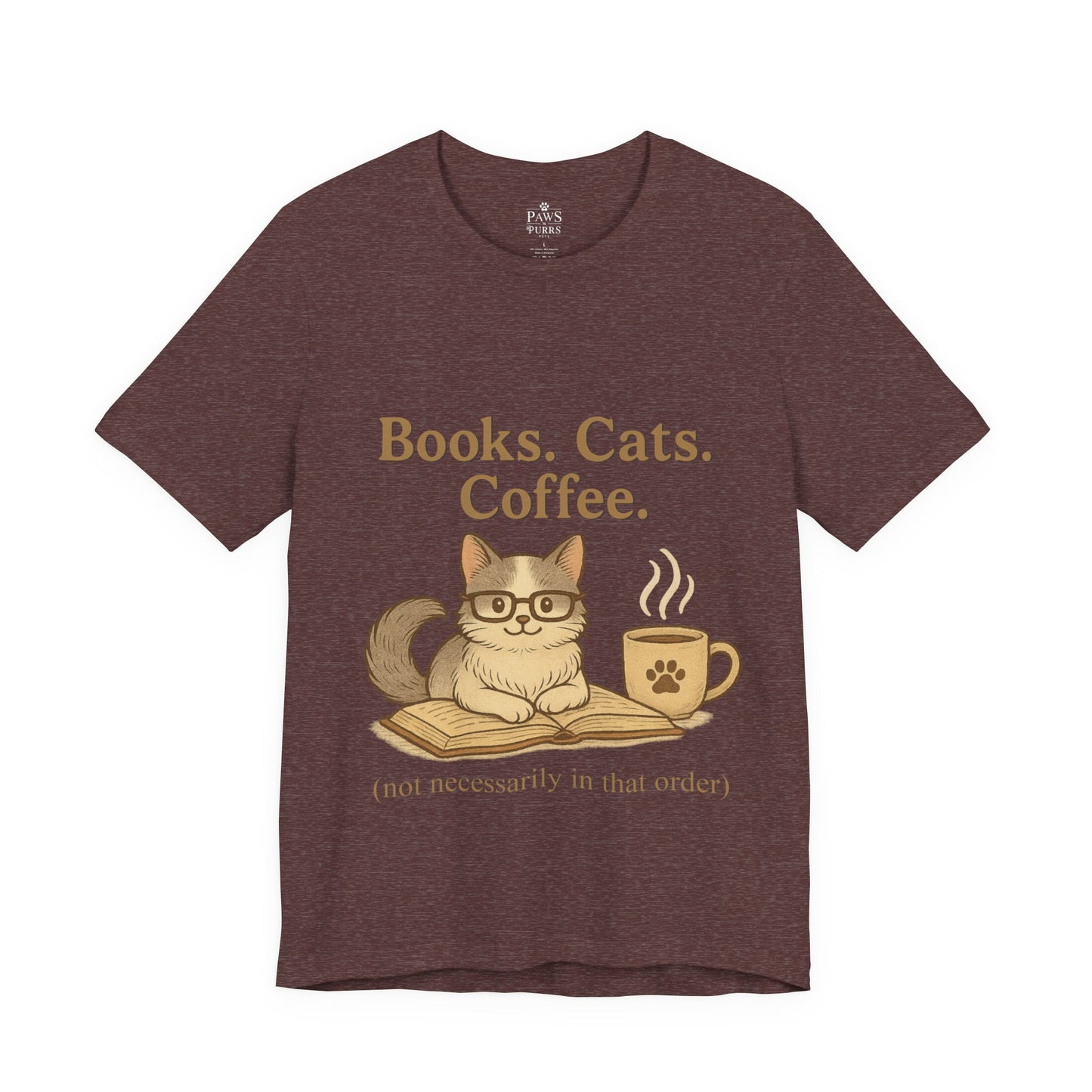 Books. Cats. Coffee. – Soft Unisex T-Shirt