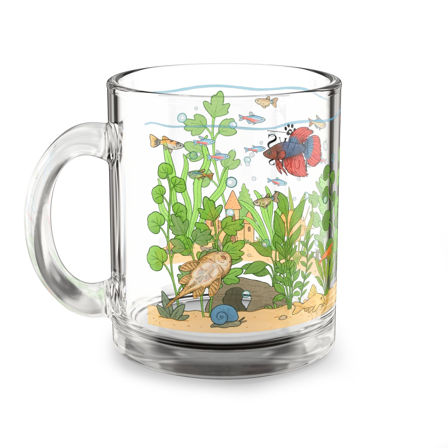 Freshwater Aquarium Fishtank - 10oz Glass Mug