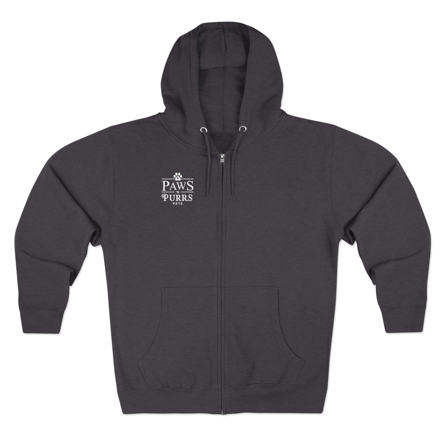 Purr More, Worry Less – Cozy Cat Lover’s Zip Hoodie