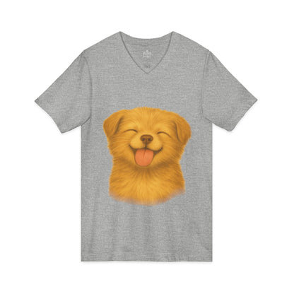 Puppy Lick - V-Neck Unisex T-Shirt