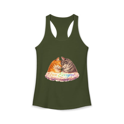 Love Everyone – Cat Pride Women’s Racerback Tank Top