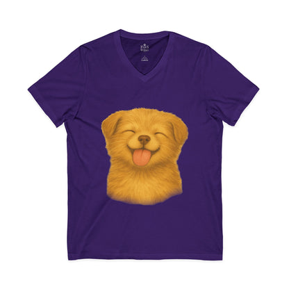 Puppy Lick - V-Neck Unisex T-Shirt