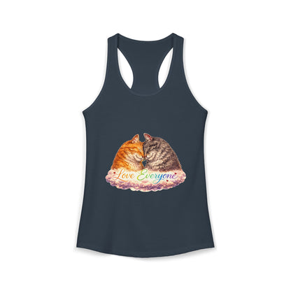 Love Everyone – Cat Pride Women’s Racerback Tank Top