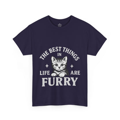 The Best Things in Life are Furry - Classic Cat Unisex T-Shirt