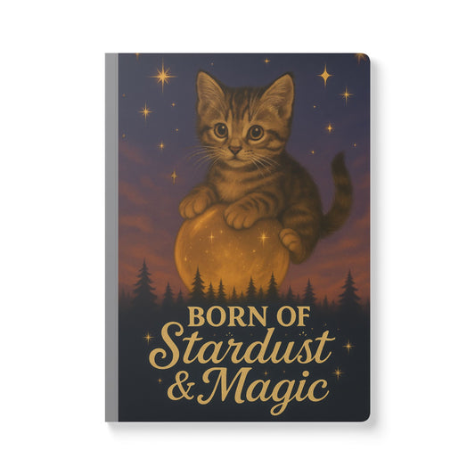 Personalized Image: Born of Stardust & Magic - Whimsical Cat Journal