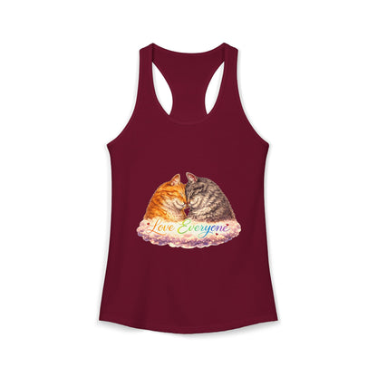 Love Everyone – Cat Pride Women’s Racerback Tank Top