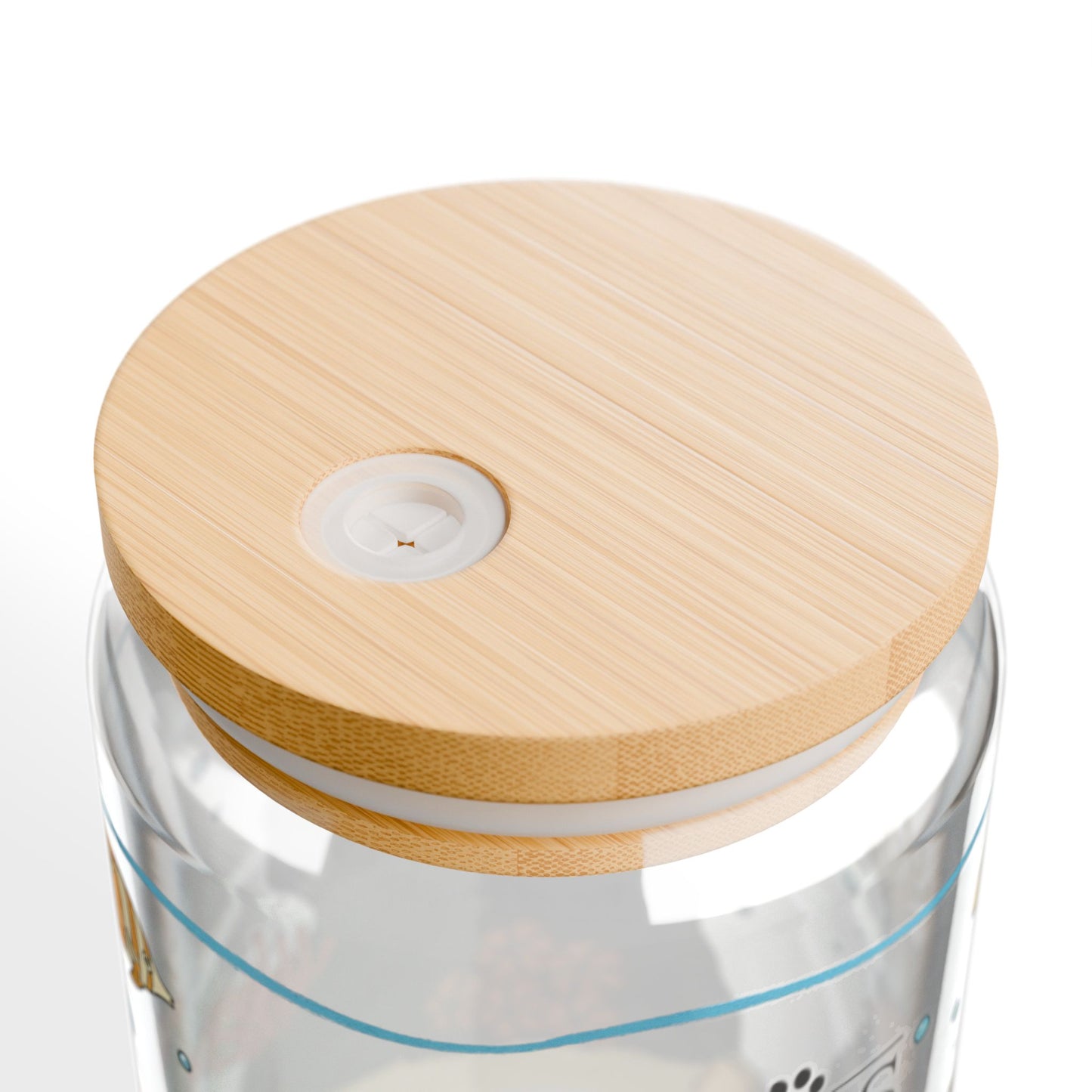 Saltwater Aquarium Fishtank – 16oz Sipper Glass with Bamboo Lid and Straw