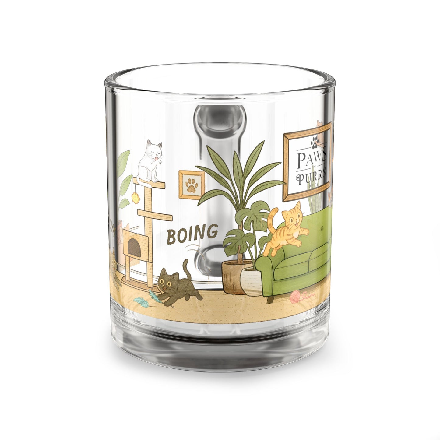 Cat House Zoomies - 10oz Glass Mug