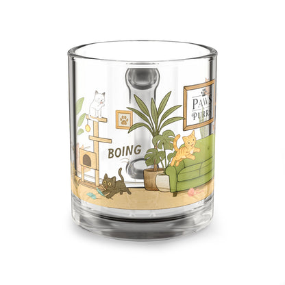 Cat House Zoomies - 10oz Glass Mug