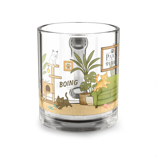 Cat House Zoomies - 10oz Glass Mug