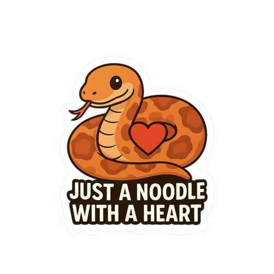 Just a Noodle With a Heart – Cornsnake Vinyl Sticker