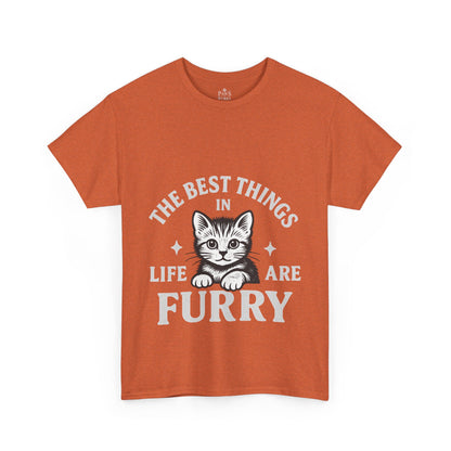 The Best Things in Life are Furry - Classic Cat Unisex T-Shirt