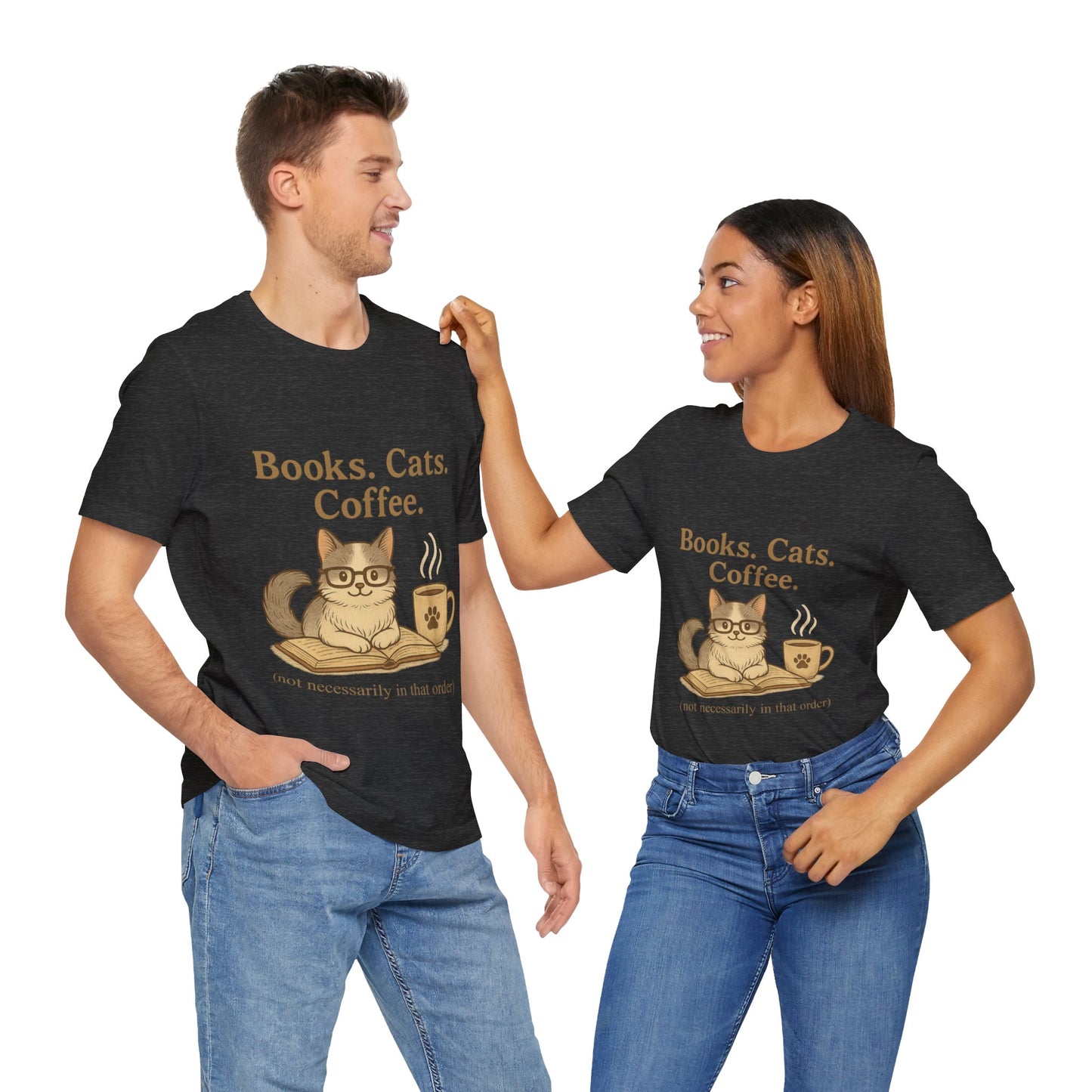 Books. Cats. Coffee. – Soft Unisex T-Shirt