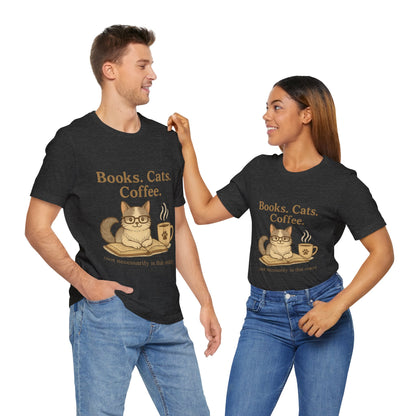 Books. Cats. Coffee. – Soft Unisex T-Shirt