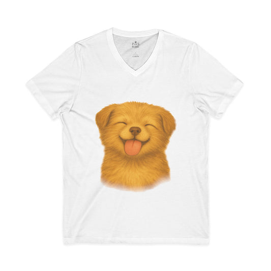 Puppy Lick - V-Neck Unisex T-Shirt