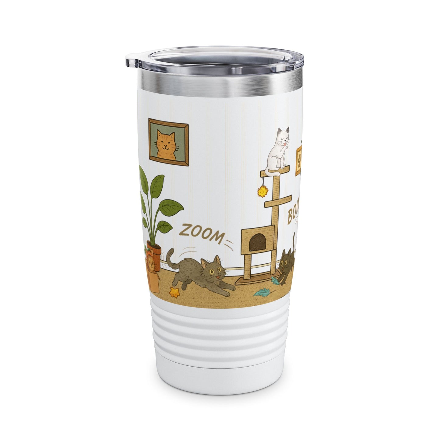Cat House Zoomies – 20oz Insulated Travel Mug Tumbler